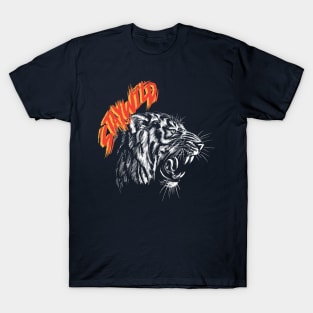 Tiger   |   Hand Drawn Illustration   |   With Lettering T-Shirt